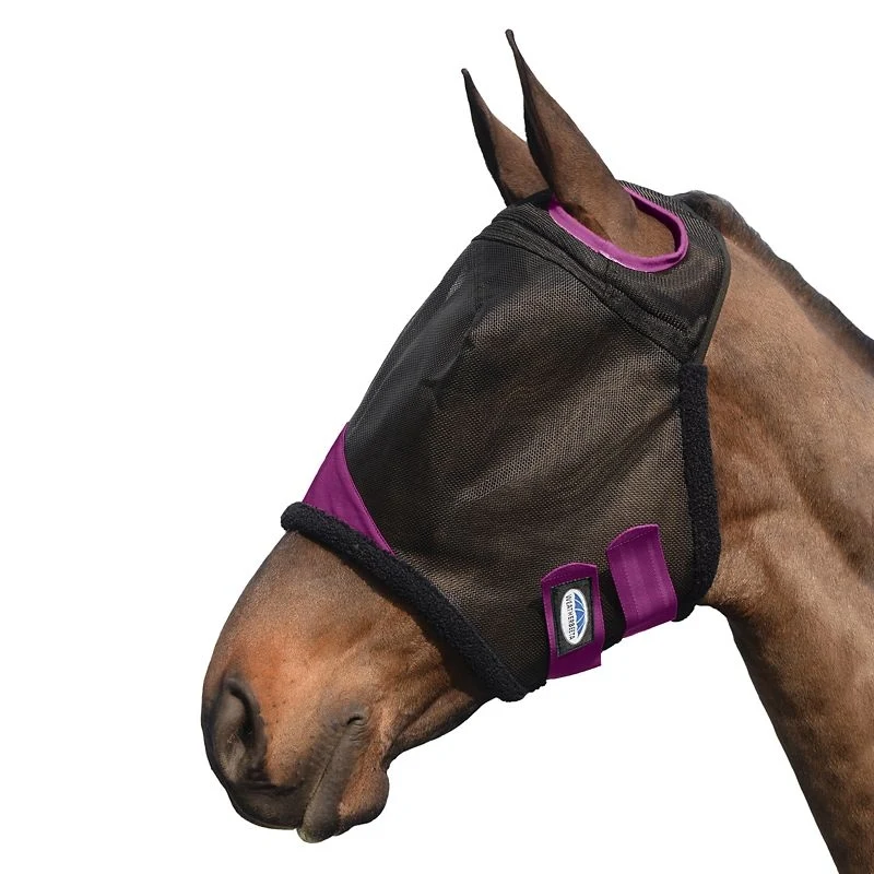 Weatherbeeta ComFiTec Durable Mesh Mask Black/Purple / Pony
