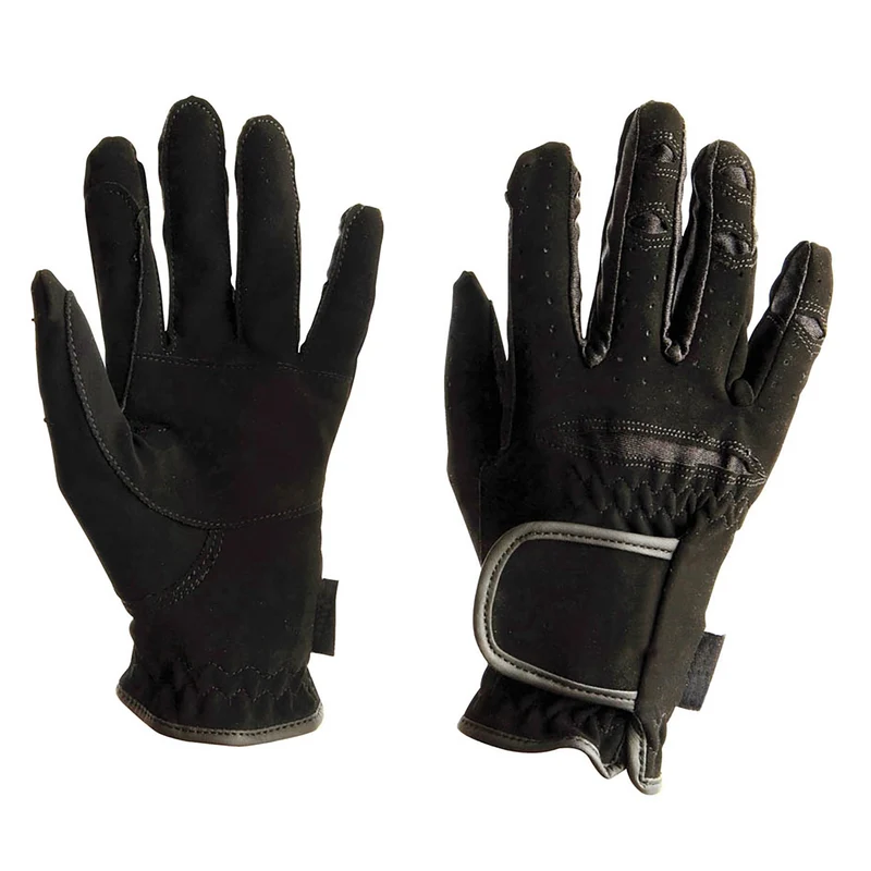 Mighty Grip Riding Gloves | Dublin Synthetic Leather Large/8 / Black
