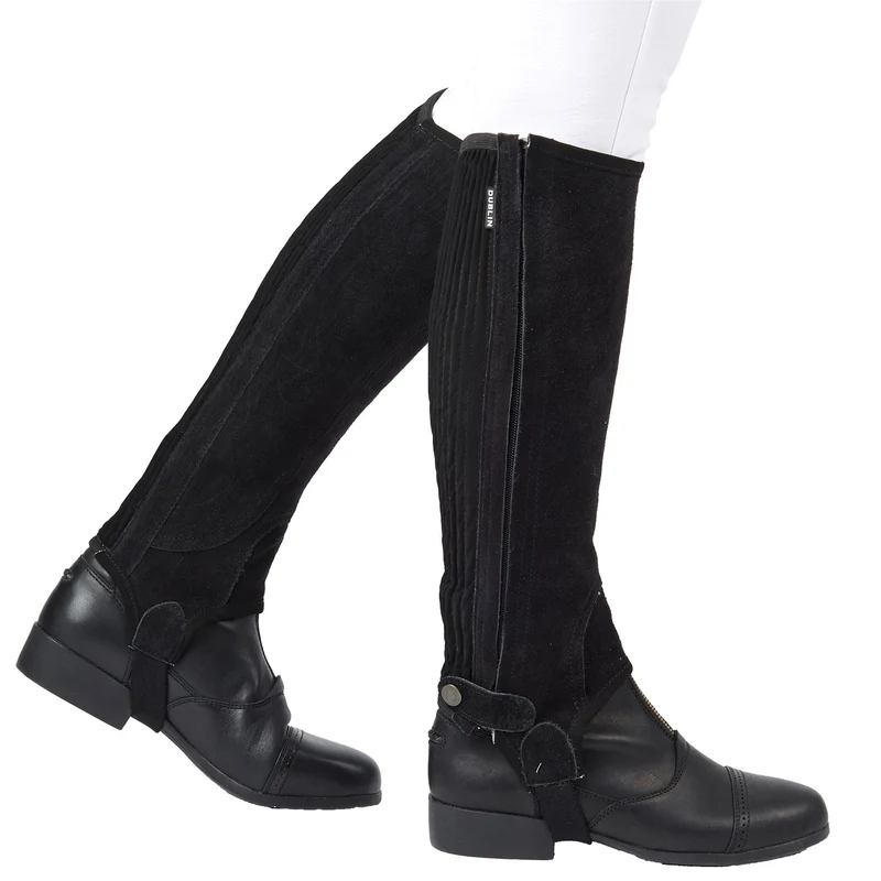 Dublin Childs Suede Half Chaps Childs Small / Black