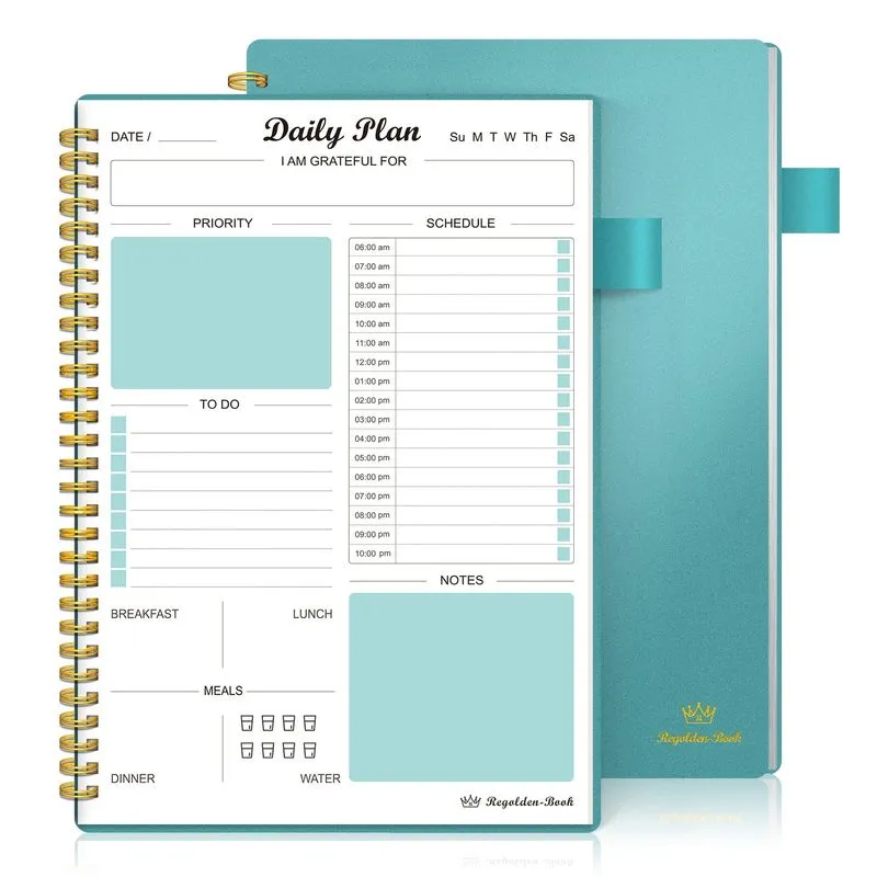 Agenda Diária Regolden-book Sem Data Com Bolso E Presilha Para Caneta