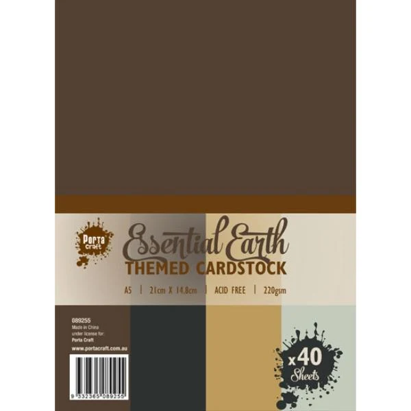 A5 Earth Colour Block Card - 40 Sheets