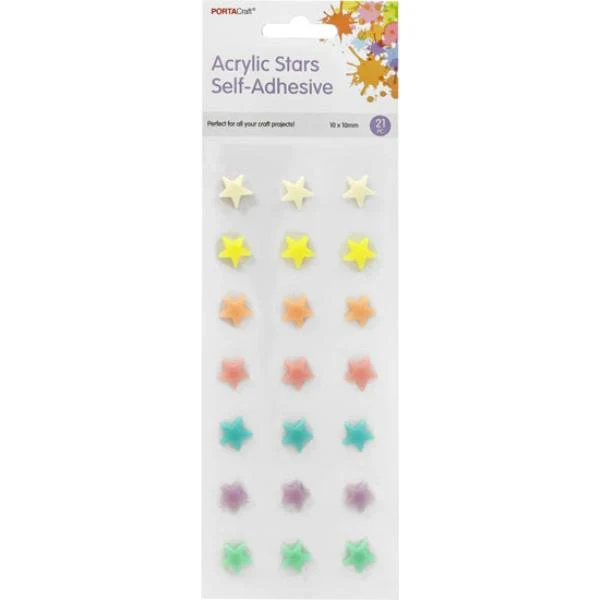 21 Pack Enamel Pastel Gem Stars