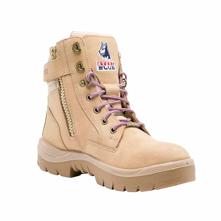 Steel Blue Womens Southern Cross Zip Safety Boots (522761) Sand 8 (AUS/US)
