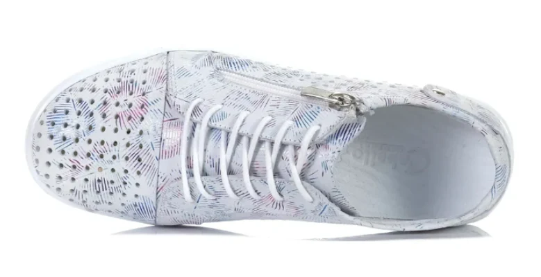 Cabello Comfort Womens EG17P Casual Shoes - White Print White Print / 42