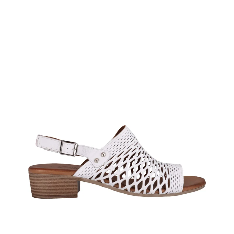 Cabello Comfort Womens Alaca Heeled Sandal - White White / 40