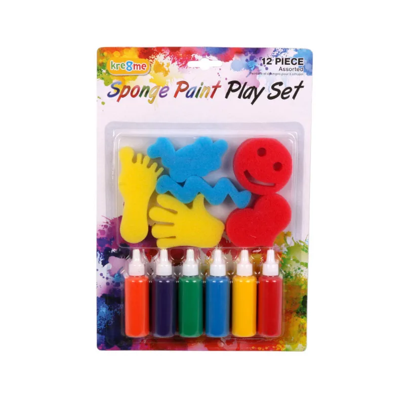 Set de Pintura con Esponjas Kre8me x 12 Un