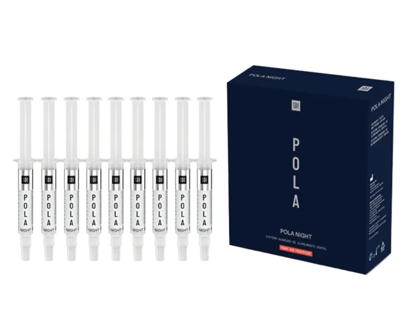 Kit Clareador Dental Pola Night 10% com 9 seringas - SDI