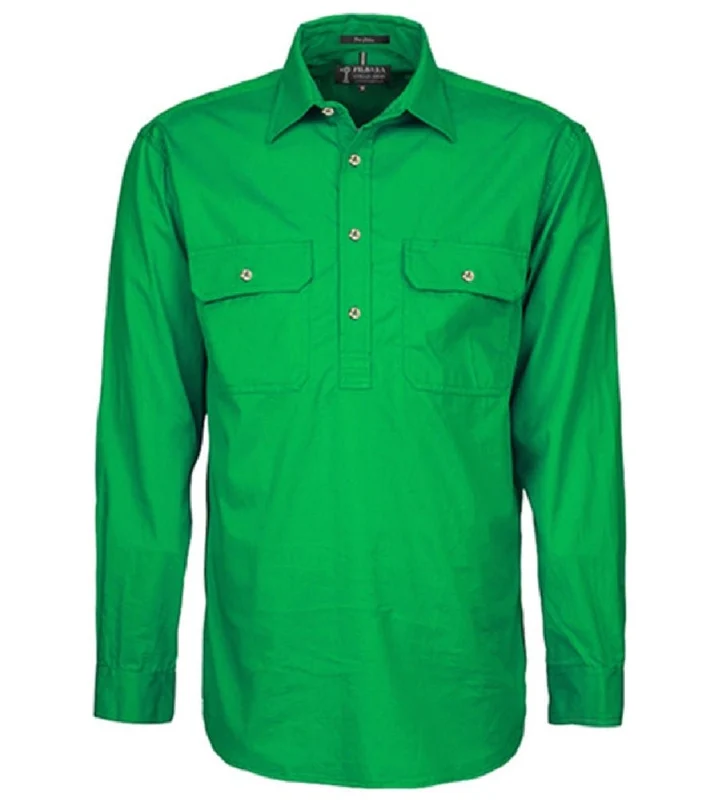 Pilbara Mens Heavy Weight Closed Front Shirt Emerald / 5XL