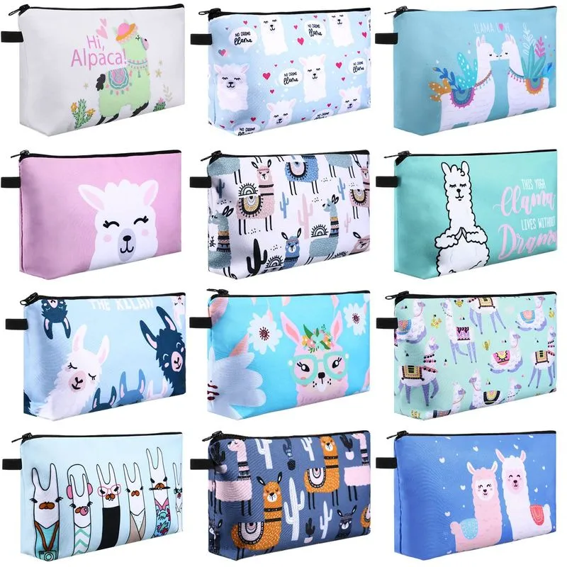 Sacos De Cosméticos Sanwuta Makeup Impressos À Prova D'água 12 Unidades