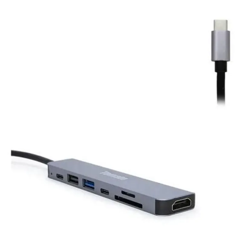 Adaptador Tipo C Para Hdmi/Usb/Sd Card/Tipo C Mtv-616 Tomate