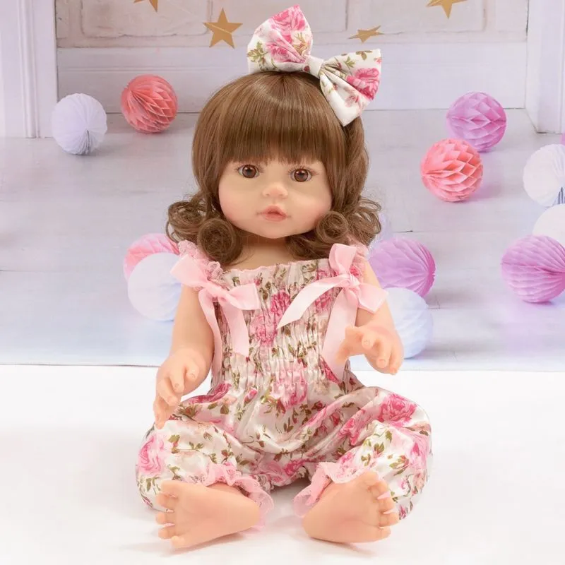 Boneca Bebe Reborn Corpo de Silicone Pode dar Banho