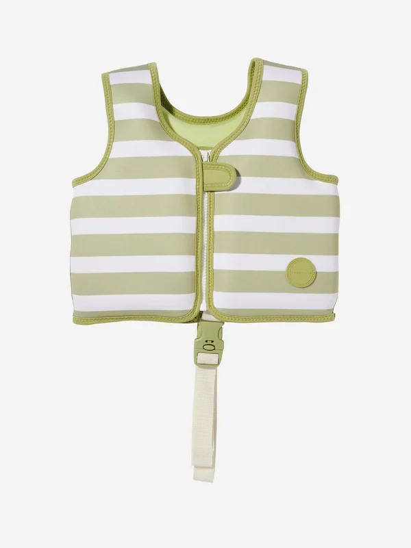 Sunnylife Kids Into The Wild Swim Vest in Green Green / 3 - 6 Yrs