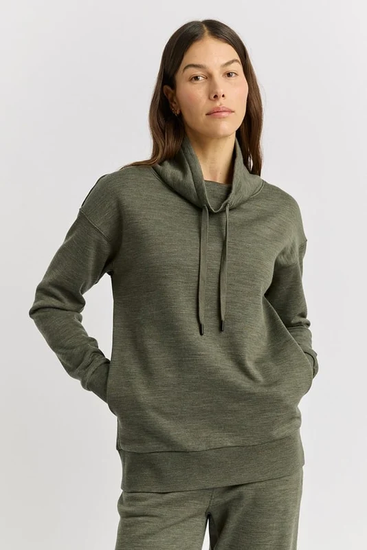 Toorallie Womens Lounge Funnel Neck - Kale Kale / 10