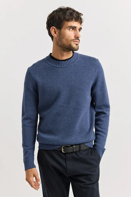 Toorallie Mens Lambswool Crew Jumper - Galaxy Galaxy / XL