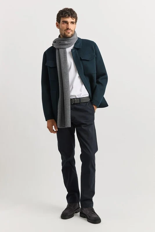 Toorallie Mens Merino Rib Scarf - Zinc Zinc / OS