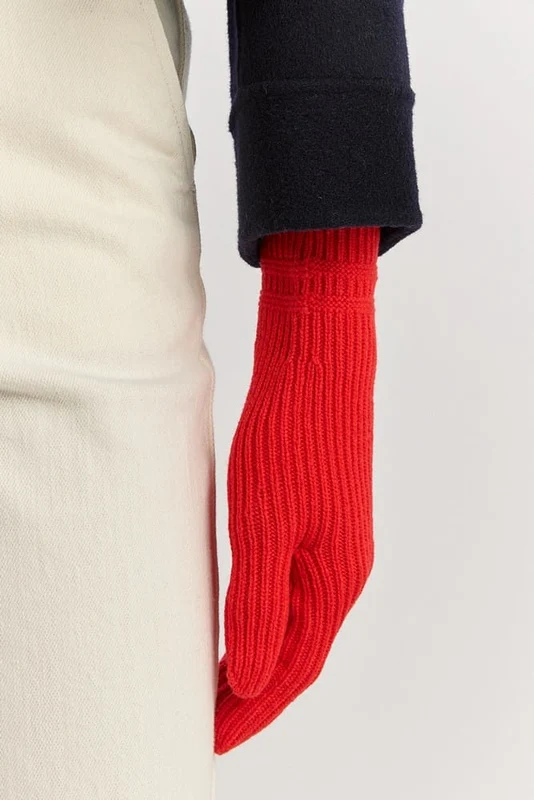 Toorallie Womens Fine Rib Glove - Poppy Poppy / OS