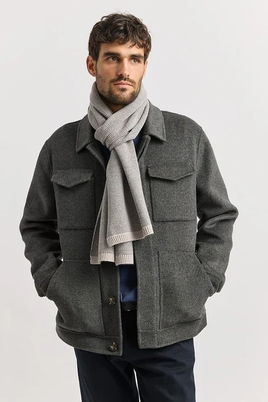 Toorallie Mens Links Stripe Scarf - Light Oat Light Oat / OS