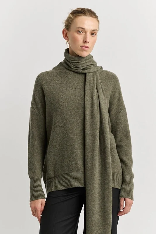 Toorallie Womens Extra Fine Merino Scarf - Kale Kale / OS
