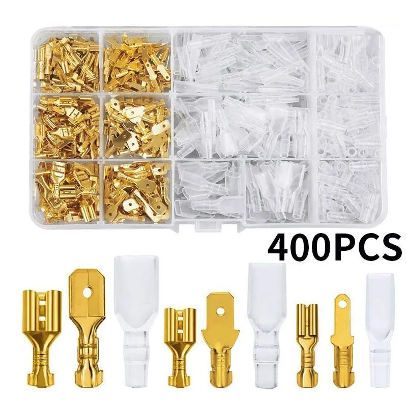 Kit Terminal Elétrico Macho Fêmea 6,3mm E Capas Tipo Faston