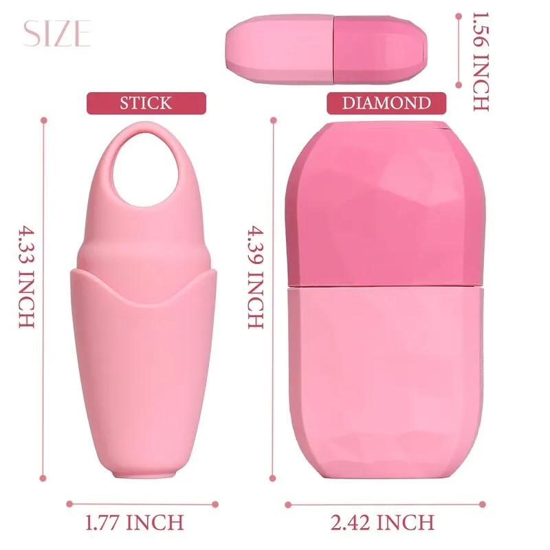 Kjgj 2 Pces Atualizado Ice Face Roller Silicone Ice Mold Cube
