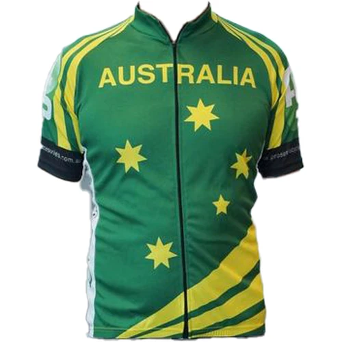 BPW Tourist Australia Short Sleeve Jersey Green/Yellow SM