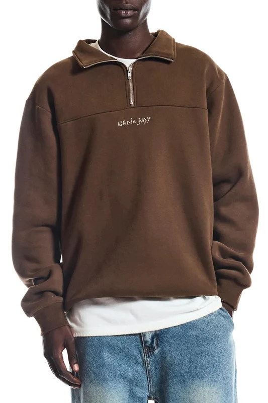 Venice Quarter Zip Brown XL