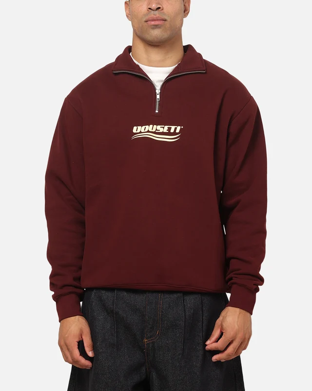 Vouseti Golf Wave Quarter Zip Crewneck Dark Plum XS