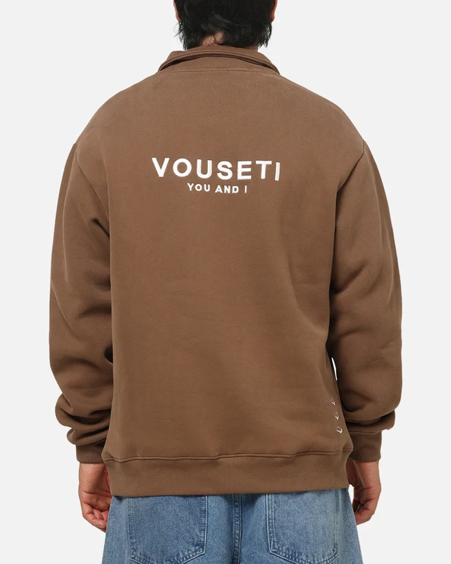 Vouseti The OG Quarter Zip Crewneck Coffee M