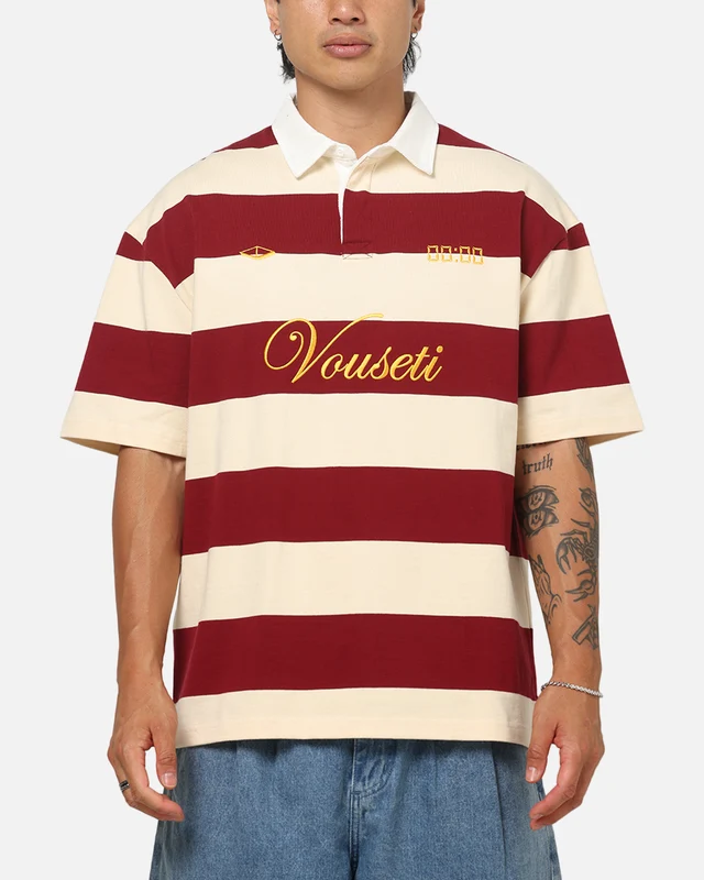 Vouseti Vouseti Rugby Polo Shirt Burgundy XL