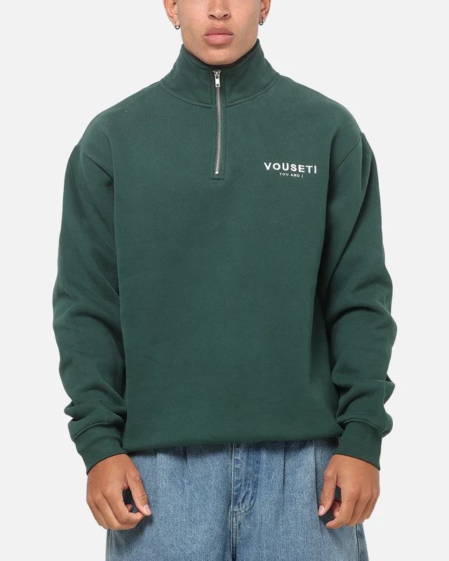 Vouseti The OG Quarter Zip Crewneck Forest Green M