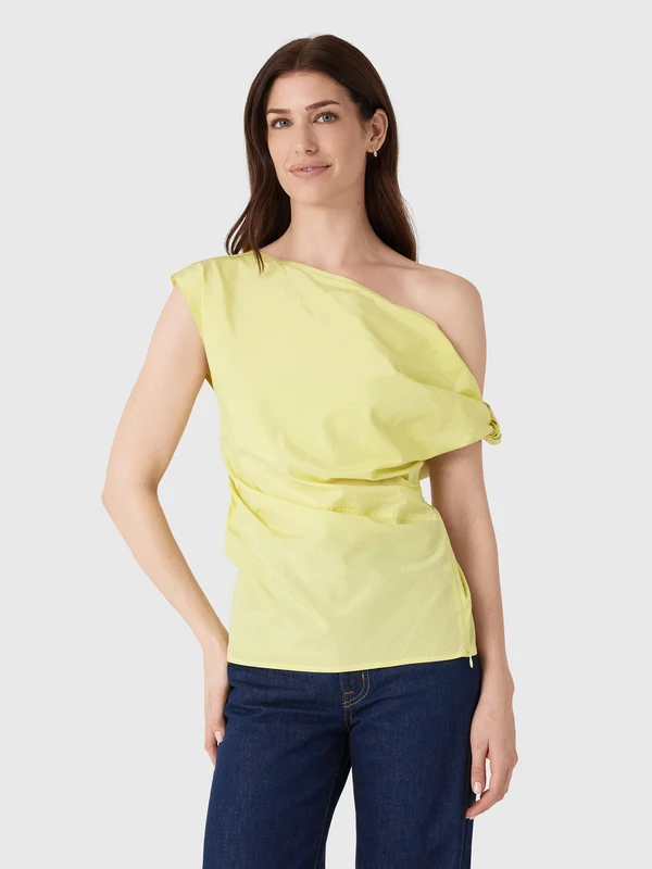 Lee Mathews Women's Nina Silk Twist Top 1 / CITRUS
