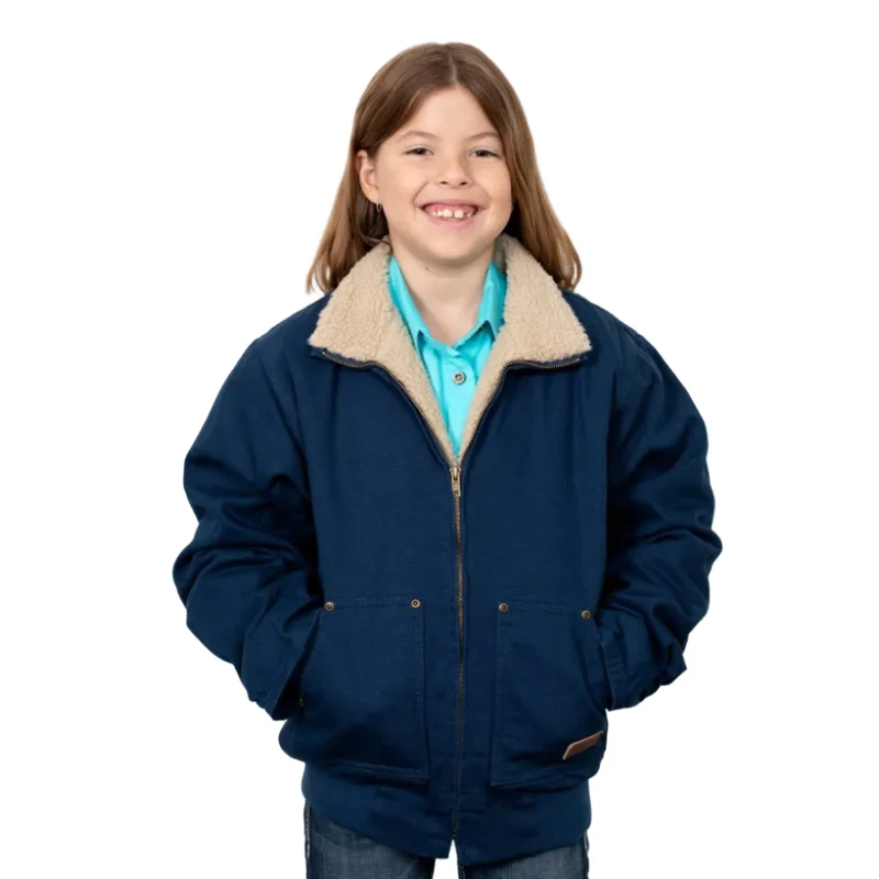 Just Country Childrens Diamantina Sherpa Jacket (BWOJ2302) Navy XL