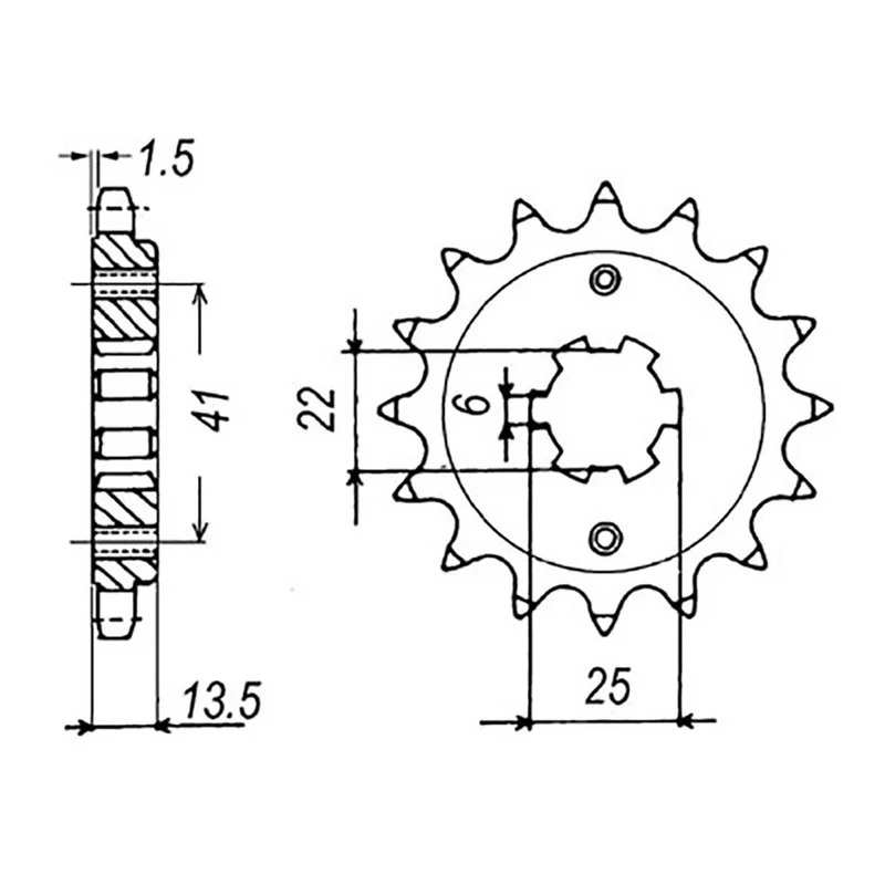 MTX 293 Steel Front Sprocket #520 (10-MM9) 15 Tooth