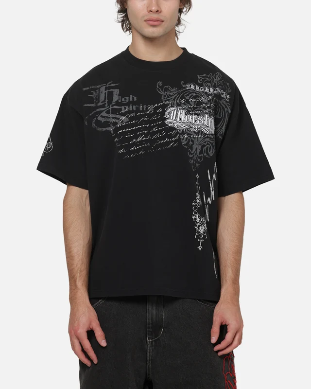 Worship Catharsis Box Crop T-Shirt Washed Black XL