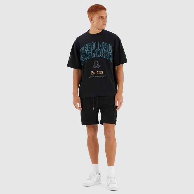 NXP Mens S150 Slim Stretch Cargo Shorts Black / 34