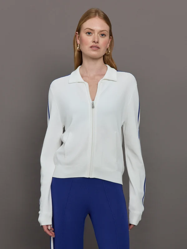Carnaby Pari Zip Knit Jacket - White White / S