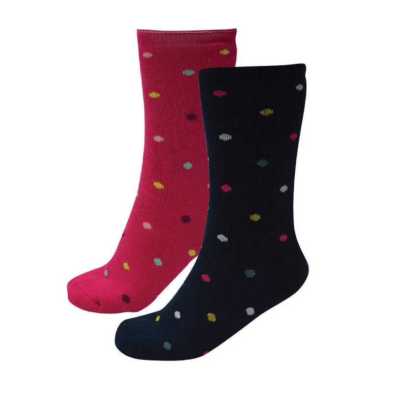 Thomas Cook Thermal Socks 2 Pack (TCP1992SOC) Navy/Pink 2-7