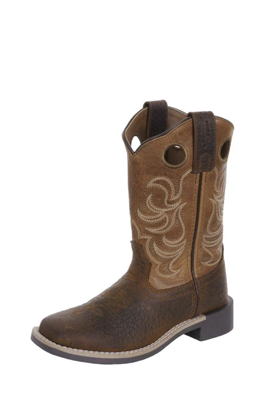 Pure Western Childrens Lincoln Western Boots (PCP78103C) Brown/Tan J11