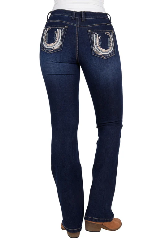 Pure Western Womens Azalee Bootcut Jeans - 34 Leg (PCP2211934) Midnight 6