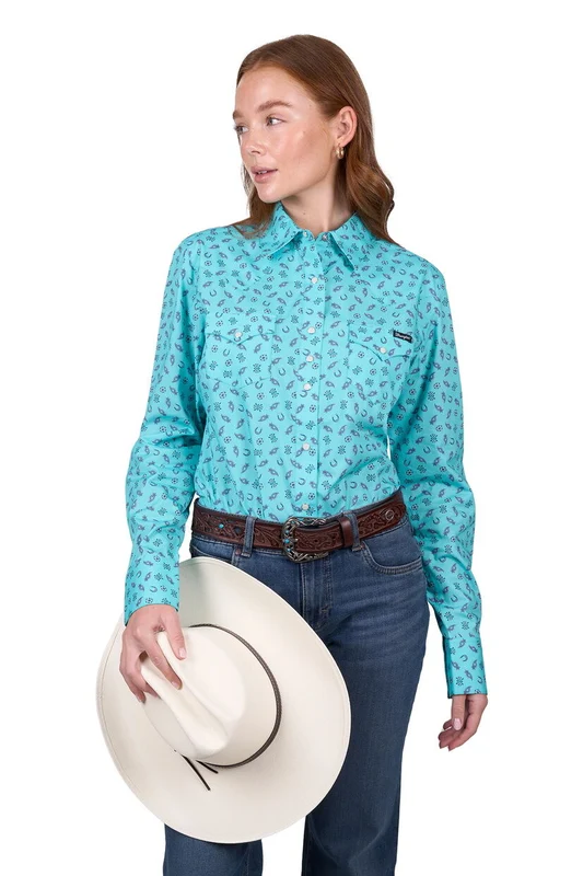 Wrangler Women Janice L/S Shirt (X5W2127338) Aqua [SD] 18