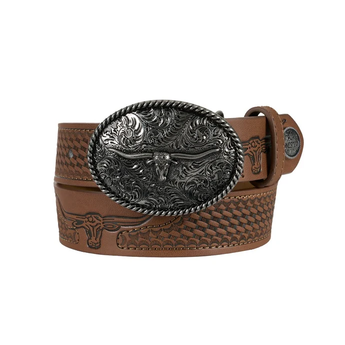 Pure Western Childrens Colson Belt (PCP7983BLT) Tan L (28")
