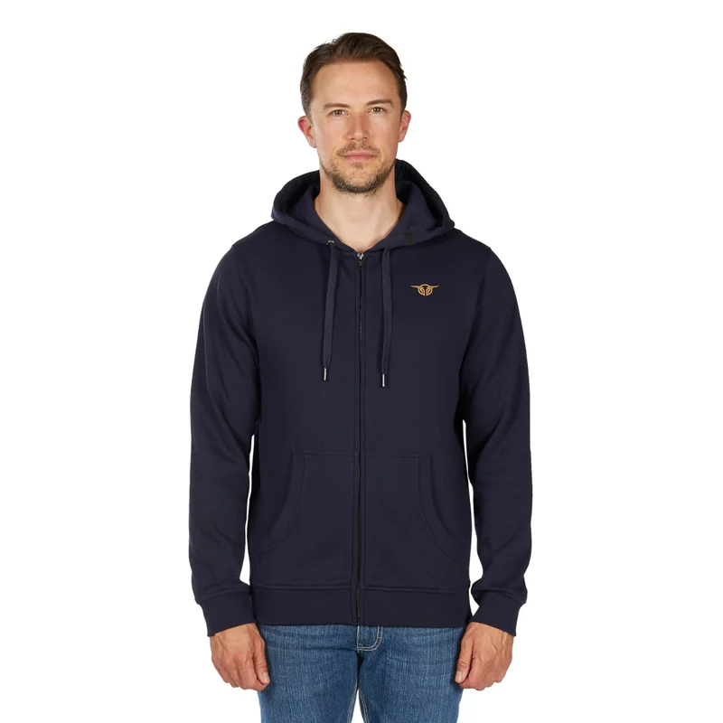 Bullzye Mens Hardy Zip Up Hoodie (B6W1710501) Navy [SD] XXL