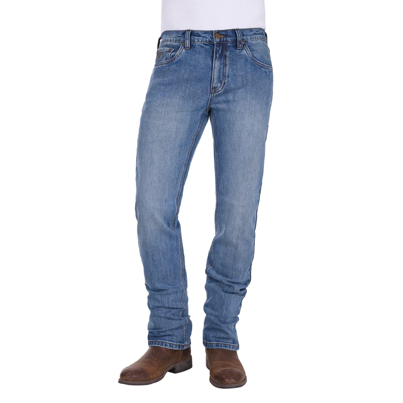 Pure Western Mens Hawkins Straight Leg Jeans (PCP1217886) Moonshine 34 / 34