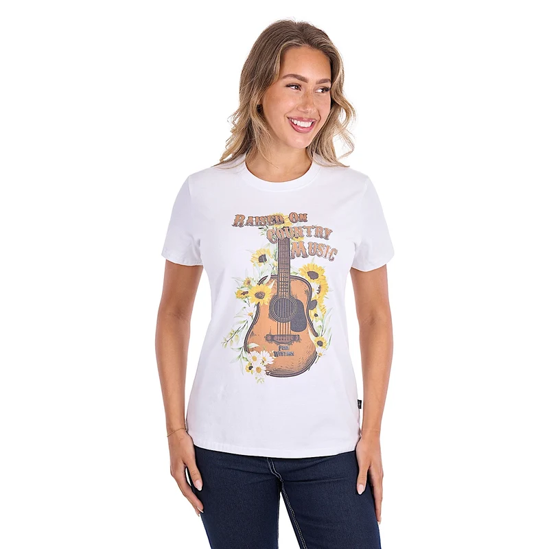 Pure Western Women's Amber Tee - White 18