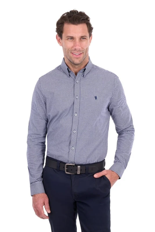 Thomas Cook Mens Luca Tailored Shirt Navy/White / 2XL