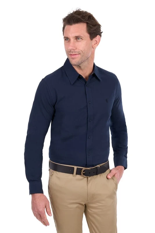 Thomas Cook Mens TC Linen Shirt Navy / 2XL