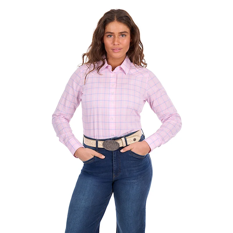 Wrangler Women's Essie Shirt - Pink / Blue 16