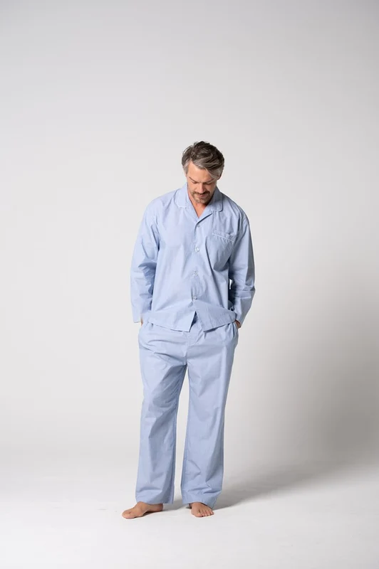 Contare Men's Refined Cotton Long Sleeve Set - Chambray Chambray / 2XL