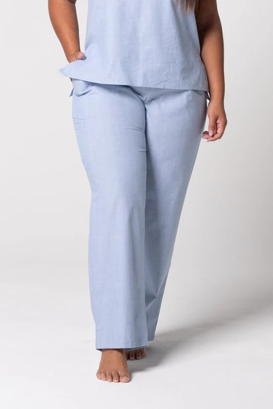 Contare Women’s Refined Cotton Straight Leg Pant - Chambray Chambray / 16