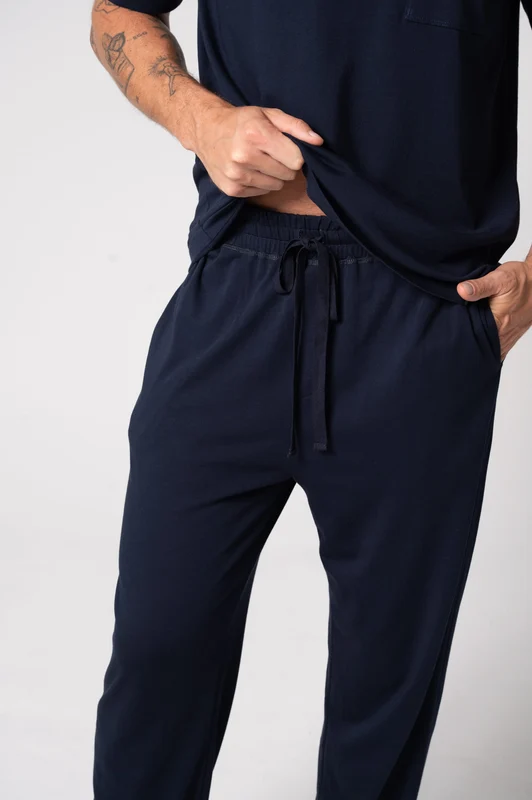 Contare Mens French Navy CloudSoft Jersey Trackie French Navy / 5XL